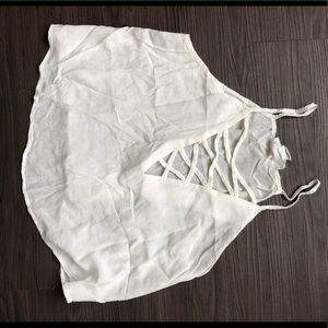 Loose White Crop Top